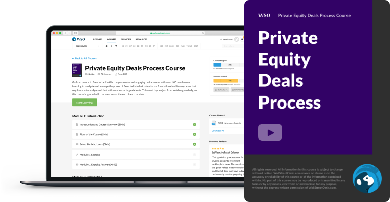 Private Equity Deals Process Course