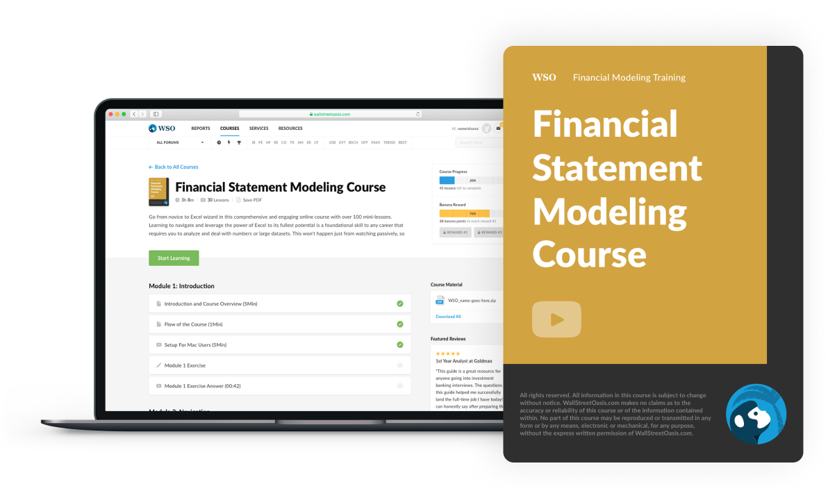 FINANCIAL STATEMENT MODELING COURSE