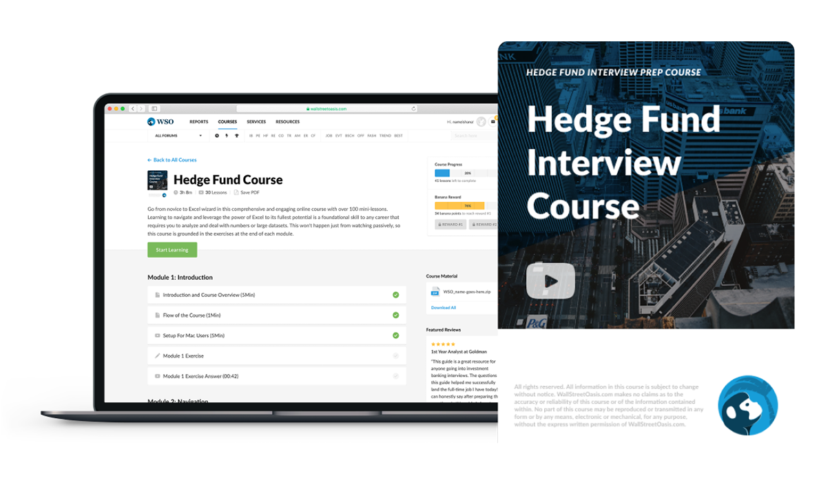 HEDGE FUND INTERVIEW PREP COURSE