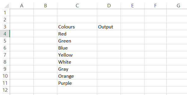 Demonstrating the use of CHOOSE function in Excel